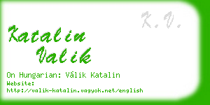 katalin valik business card