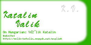 katalin valik business card